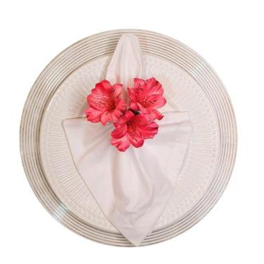 Imagem de Porta guardanapo de astromélia rosa - Mesa Feita