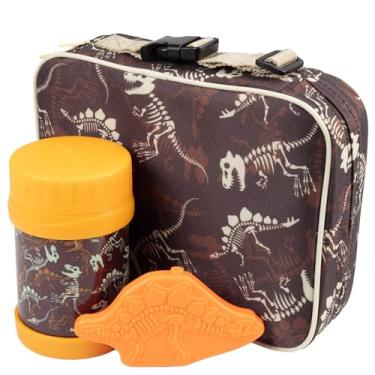 Imagem de Bentology Conjunto de lancheira infantil (dinossauros) com pacote de gelo duro reutilizável e pote de alimentos com isolamento duplo – Kits perfeitos para meninos e meninas de volta às aulas