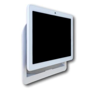 Imagem de Mount Genie Suporte de parede simples integrado no Google Nest Hub: o centro de comando de casa inteligente perfeito | Alto-falantes totalmente expostos | Projetado nos EUA