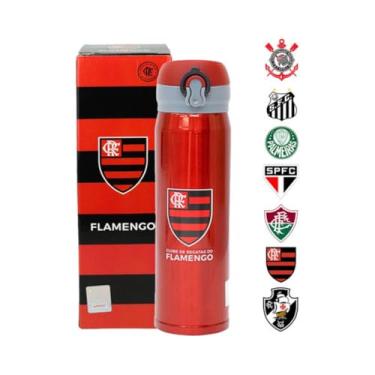 Imagem de Garrafa Flamengo Inox Squeeze Termica Cafe Agua Oficial