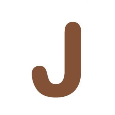 Imagem de Letras em EVA Alfabeto Marrom - 14cm - Extra Festas, J