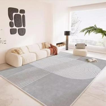 Imagem de Grande área listrada sala de estar tapete abstrato quarto casa arte cabeceira tapete macio moderno área de lazer tapetes de pelúcia, SY1052, QD, 300x400CM