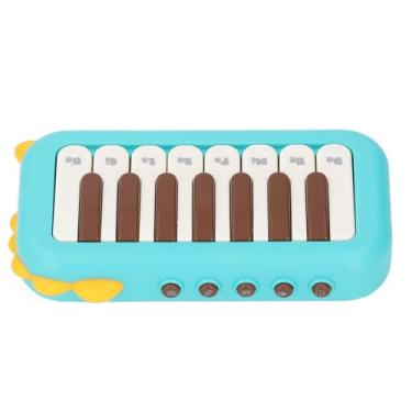Imagem de Piano de brinquedo para bebês, mini teclado de piano para viagem, piano de bolso educativo, piano portátil, instrumento musical, teclado musical eletrônico de dedo (Azul)
