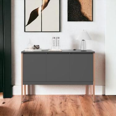 Imagem de Buffet Aparador Industrial para Sala Dakar Preto Cobre