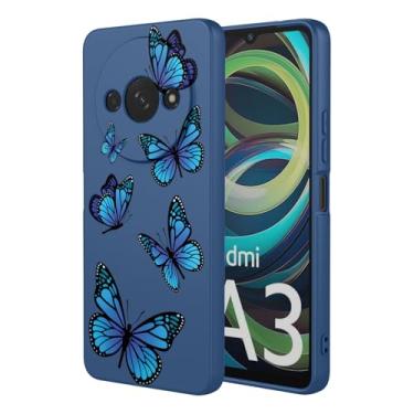 Imagem de HTXWXJC Capa de telefone para Redmi A3, capa Xiaomi Poco C61, 2312BPC51H 23129RN51X capa à prova de choque flexível bumper TPU capa macia padrão borboleta capa de telefone para Xiaomi Redmi A3