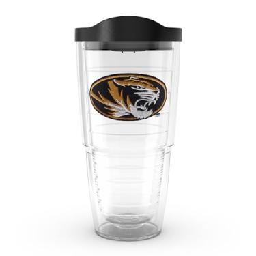 Imagem de Tervis Feito nos EUA com paredes duplas da University of Missouri Tigers copo isolado mantém as bebidas frias e quentes, 680 g, logotipo atlético