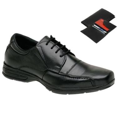 Imagem de Sapato Social Esporte Fino Cadarço Contorto Com Carteira - Gmm Shoes, 