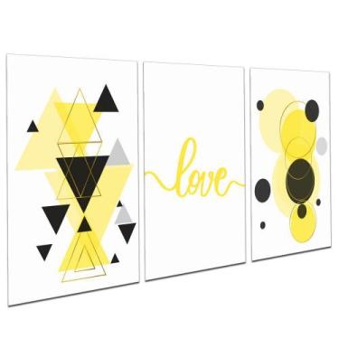 Imagem de Quadros Decorativos Love Sala Escritório Quarto Moderno Casal PMG - D.