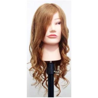 Imagem de Cabeça Boneca 100% Natural 45 Cm Treino Loiro - A.R Variedades MT