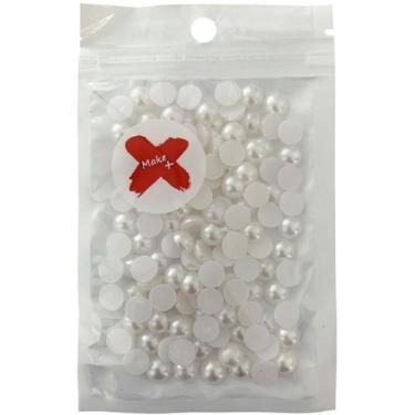 Imagem de Perola 1/2 (meia) abs 17g.10mm branca - make+ - make +