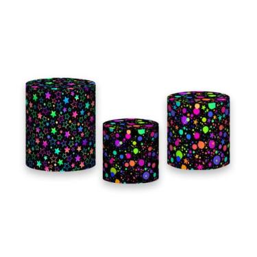 Imagem de Trio De Capa Cilindro - Estrelas Efeito Neon 007 - Via Cores