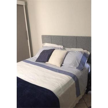 Imagem de Cabeceira Estofada Queen 8 Blocos Não é Segredo Cinza Claro 160x60