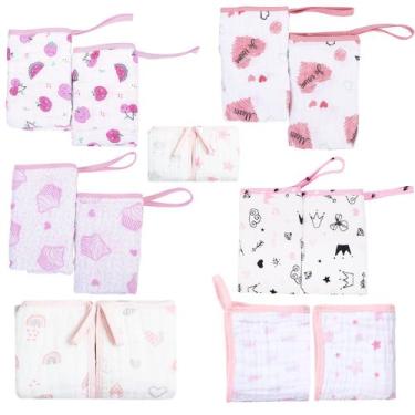 Imagem de Kit 2 Panos de boca para Bebê Soft Estampado Super Absorvente E Macia 