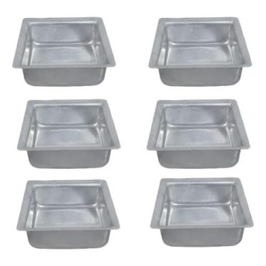 Imagem de Kit 12 Formas N 1  Em Aluminio P/ Pão De Mel Qaudrada - Fest Forma, Al