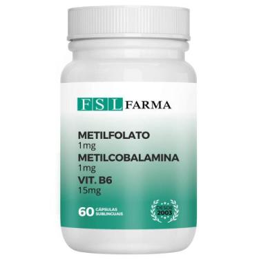 Imagem de Metilfolato 1 mg + Metilcobalamina 1 mg + Vit B6 15 mg Sublingual Vega