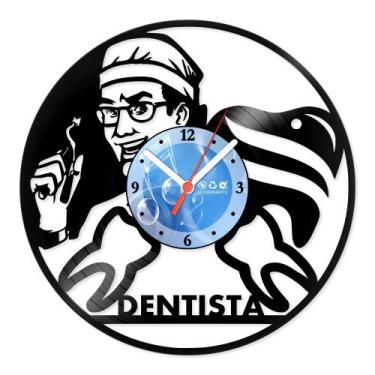 Imagem de Relógio De Parede Disco Vinil Profissões - Dentista - VPR-112 - Modern