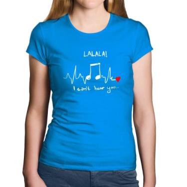 Imagem de Baby Look Algodão La La Lá - Foca na Moda, Azul, G