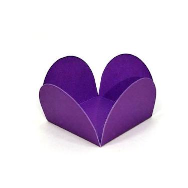 Imagem de Forminhas para Doces 4 Pétalas Lilás  - 50 unidades - FunFestas - Rizz