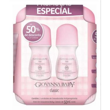 Imagem de Desodorante 2 Uni Classic 50ml Giovanna Baby On 48h Rollon 