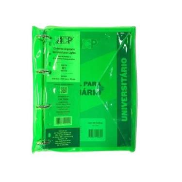 Imagem de Fichário Universitário Argolado - Lights - VERDE - ACP