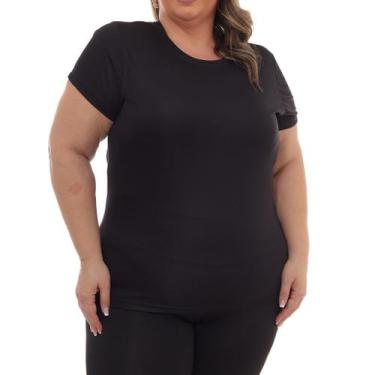 Imagem de Camiseta Feminina Dry Fit Plus Size Poliester Academia - Per Tutti Wea