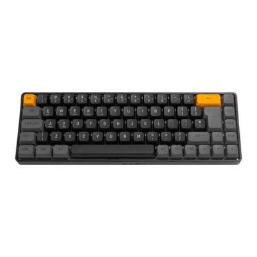 Imagem de Teclado Mecanico Aigo GD68 Brown Sugar, Wireless, Switch Azul, Preto e
