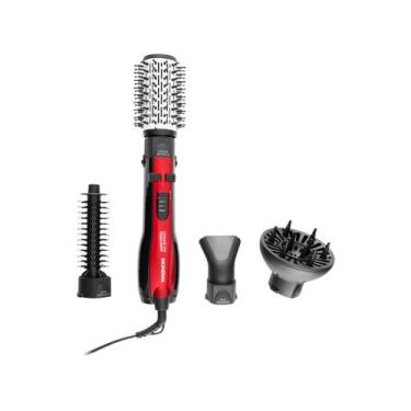 Imagem de Escova Rotativa Mondial Ceramic Ion Turbo - ER-09 Cerâmica 1200W, Verm