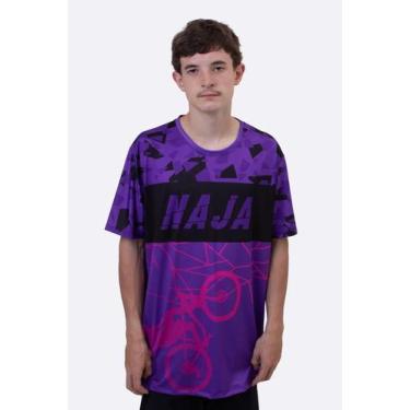 Imagem de Camiseta Masculina HUPI Naja Roxo/Preto, Roxo, Preto, M