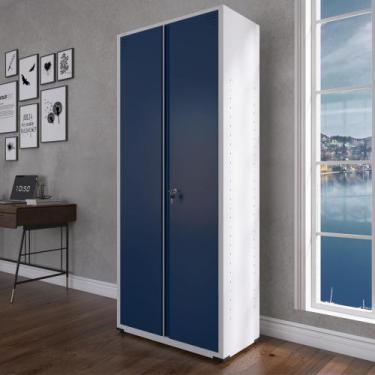 Imagem de Armário para Escritório 2 Portas com Chave Aço 4 Prateleiras - Pandin 