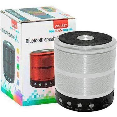 Imagem de Mini Caixa De Som Portátil Bluetooth Ws-887 - Prata - Max Mídia