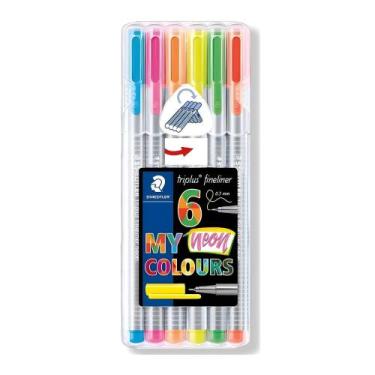 Imagem de Estojo Caneta Staedtler Triplus Color Neon 0.3Mm 6 Cores