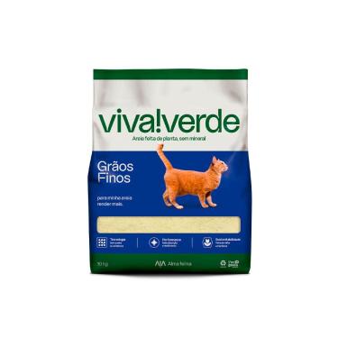 Imagem de Areia Higienica Viva Verde Graos Finos para Gatos - 10Kg