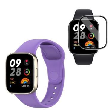 Imagem de Pulseira Encaixe Exclusivo + película 3D Para Redmi Watch 3 - Marca Co