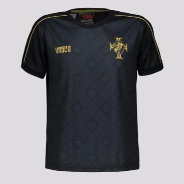 Imagem de Camisa Vasco Dawn Infantil Preta - Braziline, 10 ANOS
