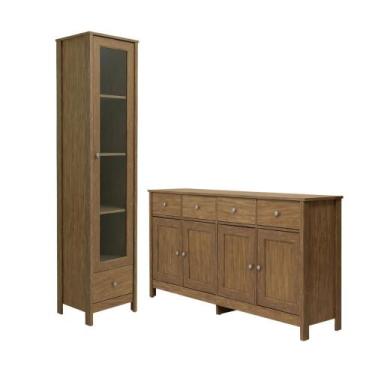 Imagem de Cristaleira + Aparador Buffet Ditália E-962-R-626 Cozy, diamond