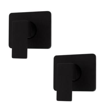 Imagem de Kit C/2 Acabamentos Registro Mono Comando Base Deca Preto - Montelar A