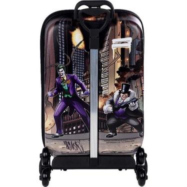 Imagem de Mochila infantil com rodinha liga da justica batman maxtoy