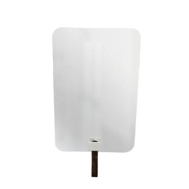 Imagem de Espelho Funcional Hook Branco Retangular Com material sintético Rajado