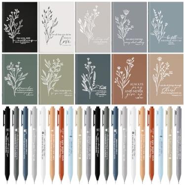 Imagem de Fuutreo 40 peças de presente cristão versículo bíblico diário de oração caderno religioso inspirador mini bloco de notas de bolso presentes para pastor clero apreço presentes igreja domingo (cores