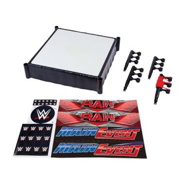 Imagem de Mattel WWE Superstar Ring com Labels para Main Event & RAW, Tapete de Anel com Mola e Cordas Pro-Tension