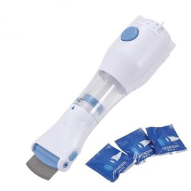 Imagem de Pente a vácuo de piolhos de cabeça elétrica, remoção de piolhos de pente elétrico, tratamento de piolhos, pente elétrico para piolhos, limpador de cabelo (EUA, 1 peça)