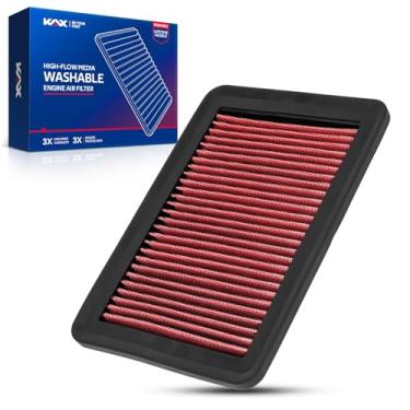Imagem de KAX Filtro de ar de motor lavável premium, substituição 33-5050 para Hyundai Elantra 2017-2020, Kona 2018-2023, Elantra GT 2018-2020, Veloster 2019-2021, Kia Forte, Soul, Seltos