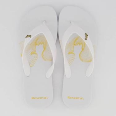 Imagem de Chinelo Reserva Waves Branco e Dourado