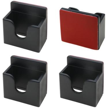 Imagem de safycaby Pacote com 4 Walkie Talkies genéricos, suporte de clipe de cinto, suporte de rádio portátil com adesivo traseiro para walkie-talkie/estação de carro, microfone de mão walkie-talkie de mão