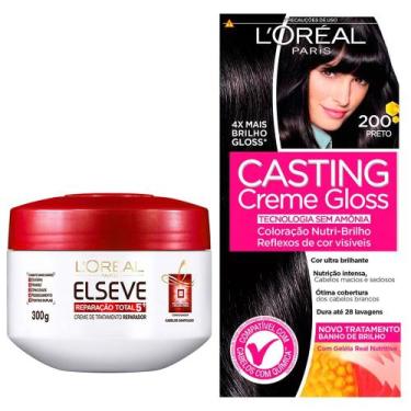 Imagem de Kit Creme de Tratamento Elseve Reparação Total 5 300g e Tintura Creme 