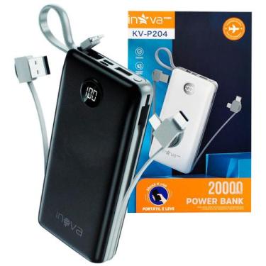 Imagem de Carregador Portátil Power Bank 20000mAh Universal Original Inova, Pret