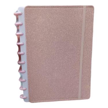 Imagem de Caderno Inteligente Smart A5 Grande Glitter 80 Fls Pautado - NS, Rosé