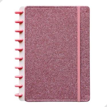 Imagem de Caderno Inteligente Smart A5 Grande Glitter 80 Fls Pautado - NS, Rosa