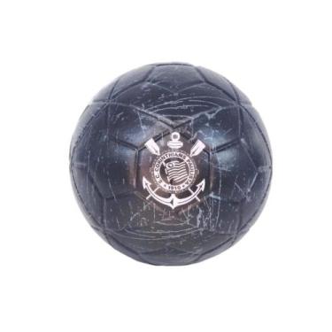 Imagem de Bola de Futebol Nº 5 Corinthians Preta e Branca PVC/PU Futebol e Magia