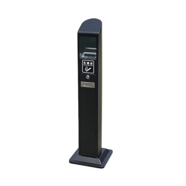 Imagem de Eliminação de pontas de cinzas de cigarros, cinzeiro ao ar livre coluna de cinzas vertical de aço inoxidável coluna de fumar lata de lixo coluna de bumbum de cigarro, para descarte de bumbum de cinzas